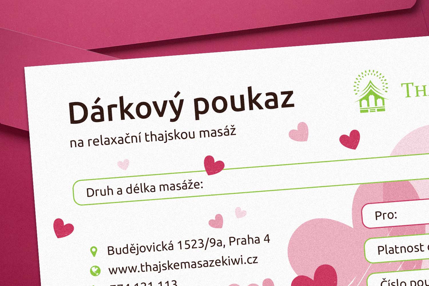 Dárkový poukaz (srdíčkový design)